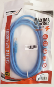 Cable Lan – Red / Utp Cat5e / 3 Metros / Netmak