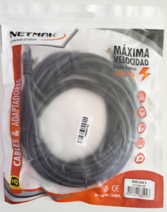 Cable Lan – Red / Utp Cat5e / 5 metros / Netmak NM-C04 5