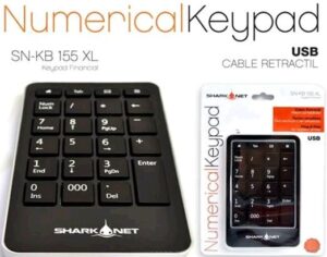 Teclado Numérico Shark Net / Cable Retractil / SN-KB 155 XL