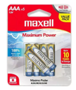 Pilas Alcalinas Maxell AAA / Pack X 6 Unidades