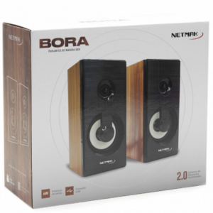 PARLANTE NETMAK BORA 2.0 USB + AUX / 6W / Marron / NM-BORA