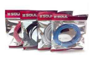 CABLE AUXILIAR 3,5MM A 3,5MM / SOUL / 2 MTS
