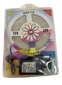 Manguera Led Neon Flexible / Colores / 5 Mts / Fuente 12v 2a