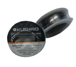 ROLLO DE ESTAÑO 0,5mm / KUSHIRO RE05 / 60% ESTAÑO / 40% PLOMO / 17gr
