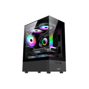 GABINETE SENTEY H10 BLACK / 5 COOLERS ARGB