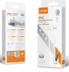 Cable Usb tipo C Carga Rapida / Ldnio Ls841 / Pvc / 25w / 1metro / Blanco