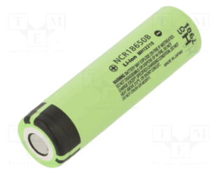 BATERIA PILA RECARGABLE 18650 / VERDE / 3,7V / ALTA POTENCIA / NCR18650B