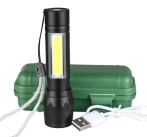 Mini Linterna Tactica - Recargable Usb Aluminio Zoom Led