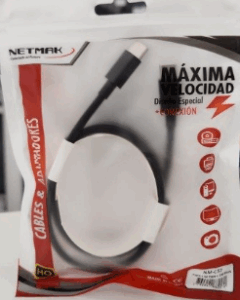 Cable USB-C a USB-C 3A M/M / 1 Metro / Netmak NM-C57