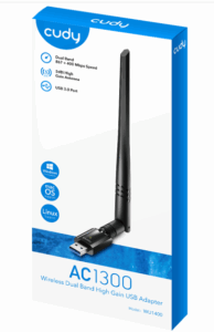 PLACA DE RED USB CUDY AC1300 / ANTENA / WU1400 / DUAL BAND