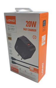 CARGADOR CABEZAL LDNIO Q1 + CABLE USB C a USB C / CARGA RAPIDA / 20W / 1 PUERTO USB / 1PUERTO USB-C / CABLE
