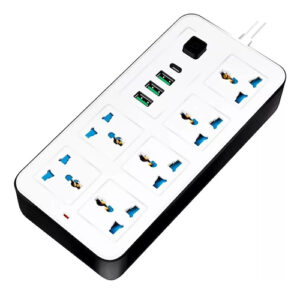 ZAPATILLA UNIVERSAL / 6 TOMAS / 3 USB / 1 TIPO C  / AMT-634