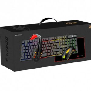 COMBO  GAMER 4 EN 1 TECLADO+ MOUSE +AURICULAR + MOUSEPAD / NETMAK NM-GC479