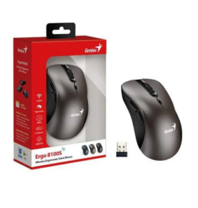MOUSE GENIUS ERGO 8100S-AI / SILVER-GREY SILENT / INALAMBRICO 2.4G